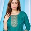 Latest Deecee Vitara Roman Glass Embroidered Flared Kurti Collection Wholesale 2026