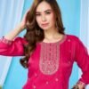 Latest Deecee Vitara Roman Glass Embroidered Flared Kurti Collection Wholesale 2026