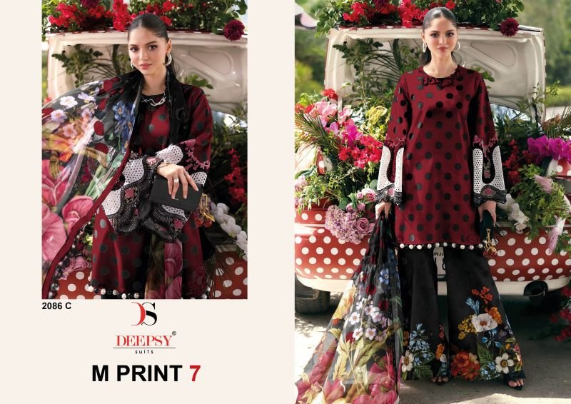 Launching Deepsy M Print Vol 7 Chiffon Dupatta Cotton Printed Salwar Kameez Wholesale 2026