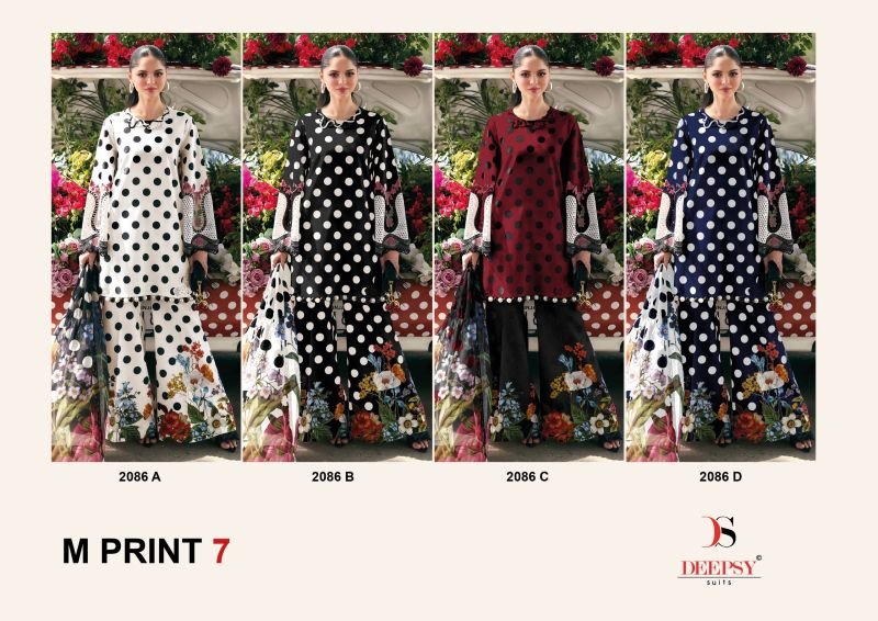 Launching Deepsy M Print Vol 7 Chiffon Dupatta Cotton Printed Salwar Kameez Wholesale 2026