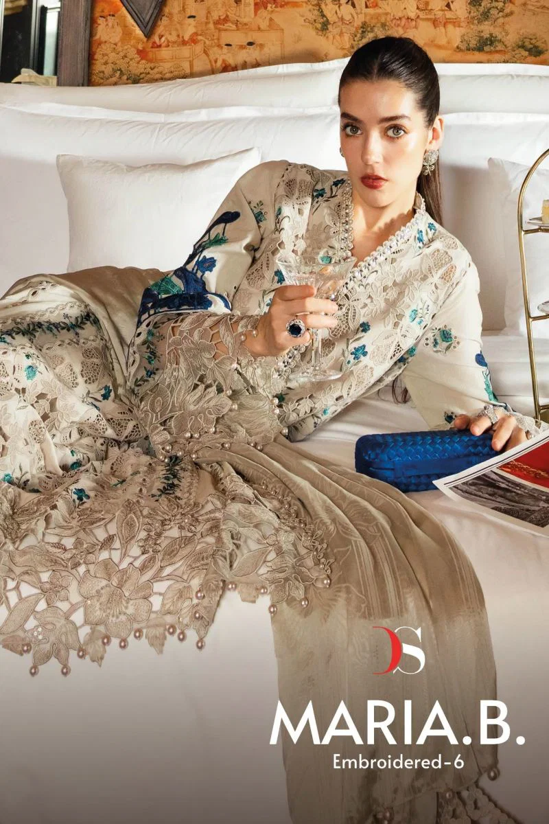 Deepsy Maria B Embroidered Vol 6 Cotton Dupatta Cotton Embroidered Pakistani Salwar Kameez Wholesale