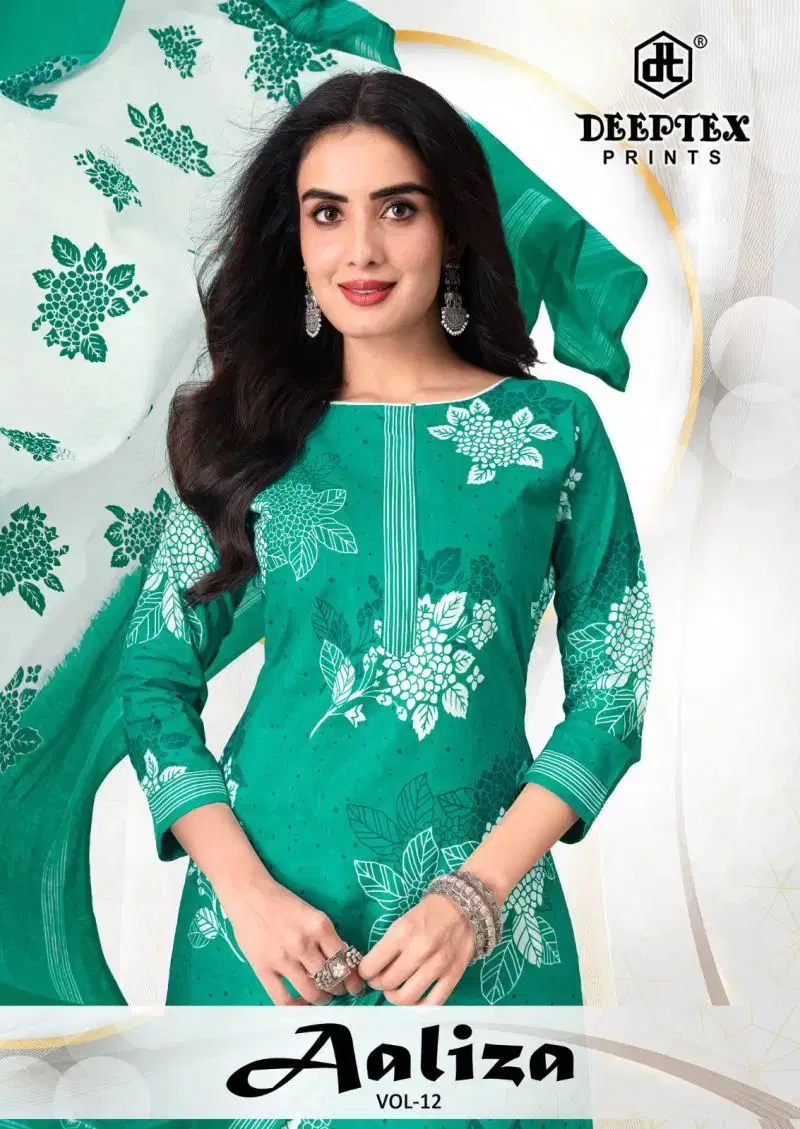 Deeptex Aaliza Vol 12 Cotton Printed Fancy Dress Material Wholesale