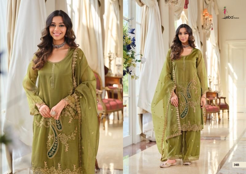 Stylish Eba Firdaus Simar Beads Work Kurti With Bottom Dupatta Collection Wholesale 2026