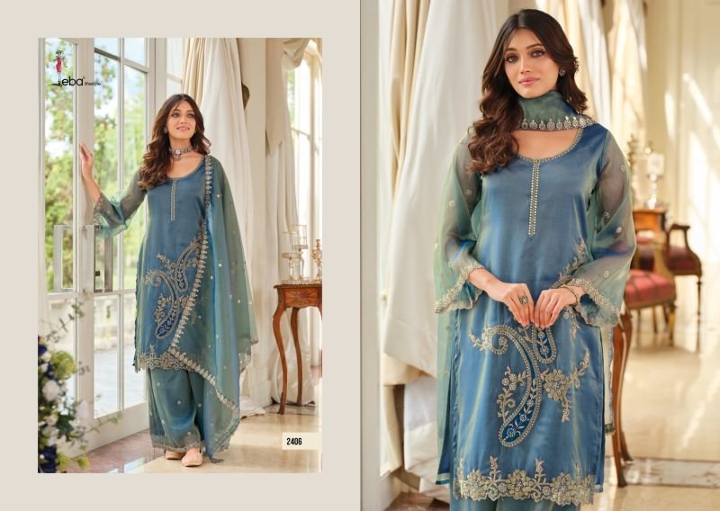 Stylish Eba Firdaus Simar Beads Work Kurti With Bottom Dupatta Collection Wholesale 2026