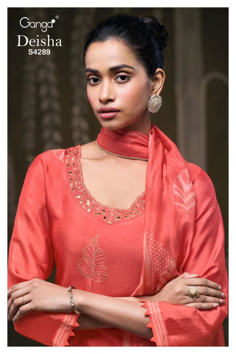 Ganga Deisha 4289 Bemberg Silk Embroidered Salwar Kameez Wholesale