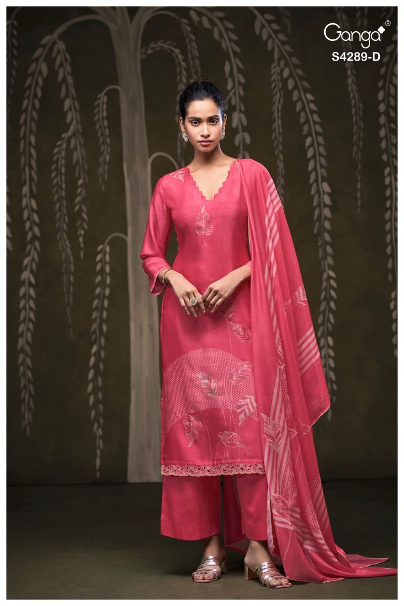 Ganga Deisha 4289 Bemberg Silk Embroidered Salwar Kameez Wholesale