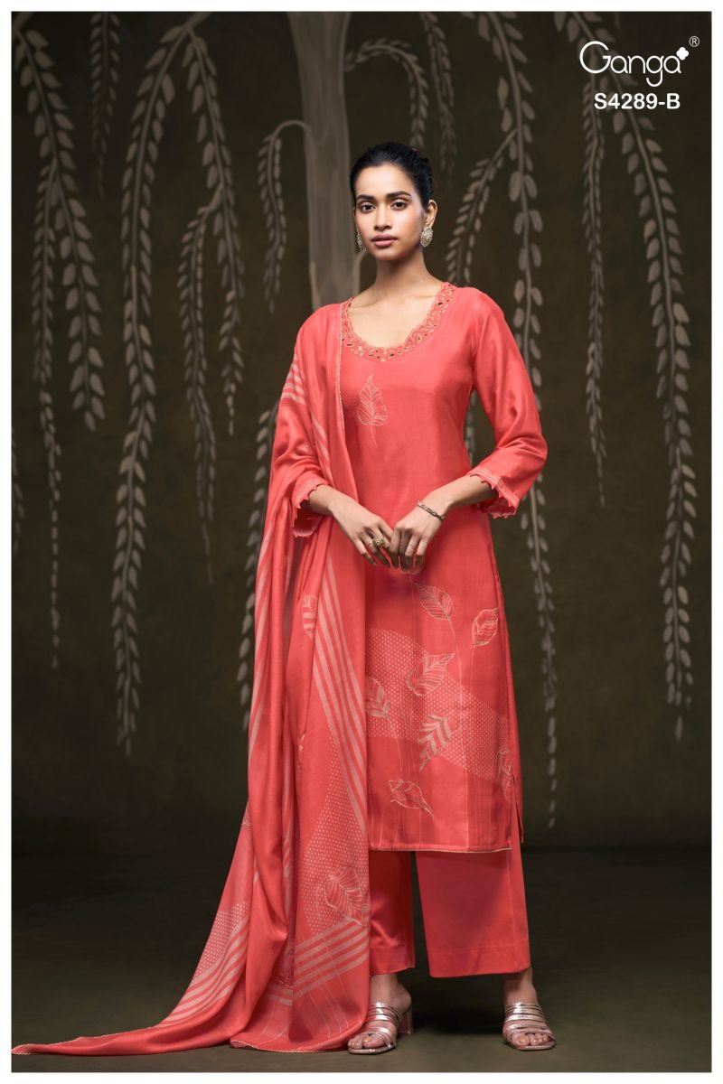 Ganga Deisha 4289 Bemberg Silk Embroidered Salwar Kameez Wholesale