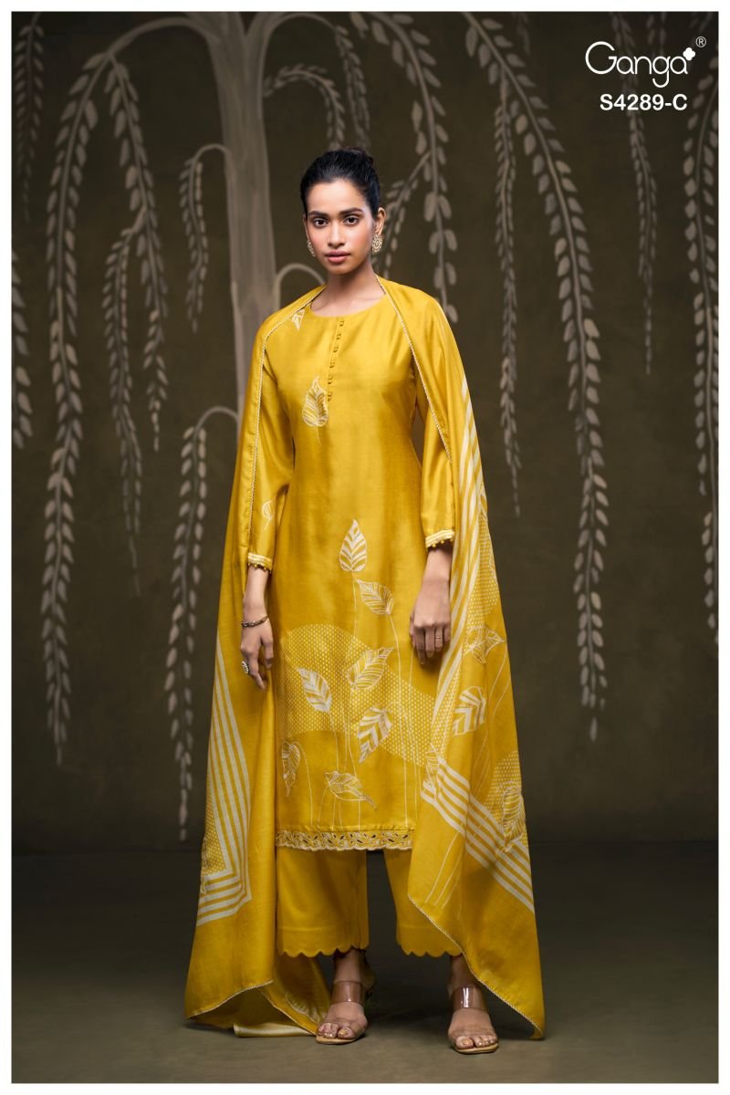 Ganga Deisha 4289 Bemberg Silk Embroidered Salwar Kameez Wholesale