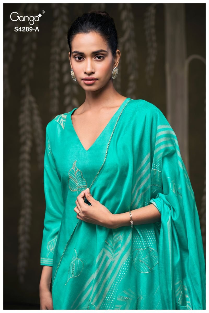 Ganga Deisha 4289 Bemberg Silk Embroidered Salwar Kameez Wholesale