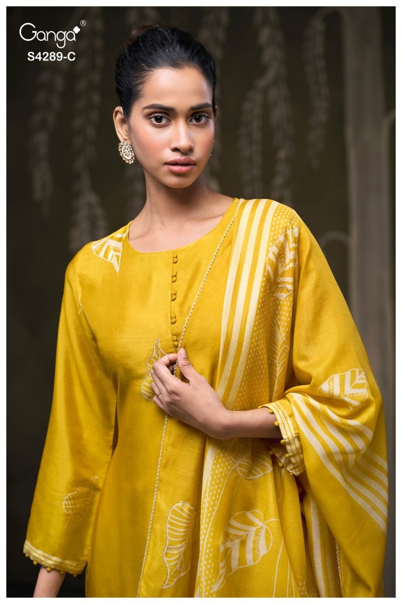 Ganga Deisha 4289 Bemberg Silk Embroidered Salwar Kameez Wholesale
