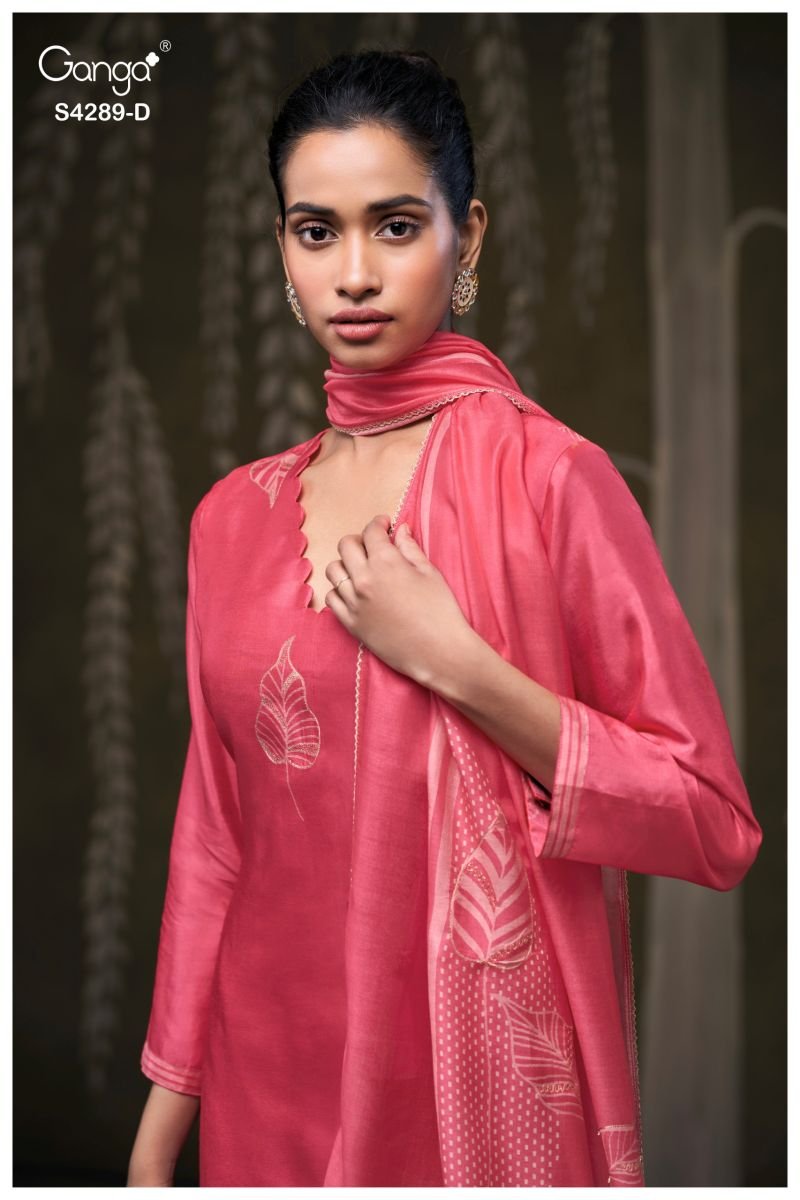 Ganga Deisha 4289 Bemberg Silk Embroidered Salwar Kameez Wholesale