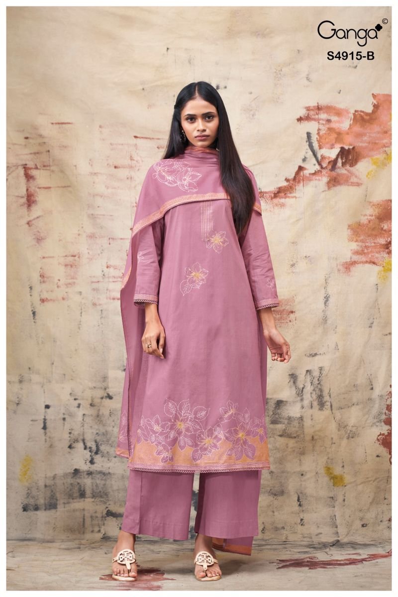 Launching Ganga Fivanshi 4915 Cotton Printed With Hand Embroidered Salwar Kameez Wholesale 2026