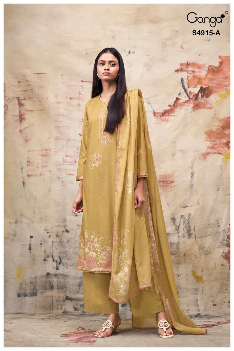 Launching Ganga Fivanshi 4915 Cotton Printed With Hand Embroidered Salwar Kameez Wholesale 2026