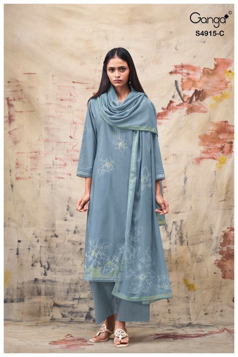 Launching Ganga Fivanshi 4915 Cotton Printed With Hand Embroidered Salwar Kameez Wholesale 2026