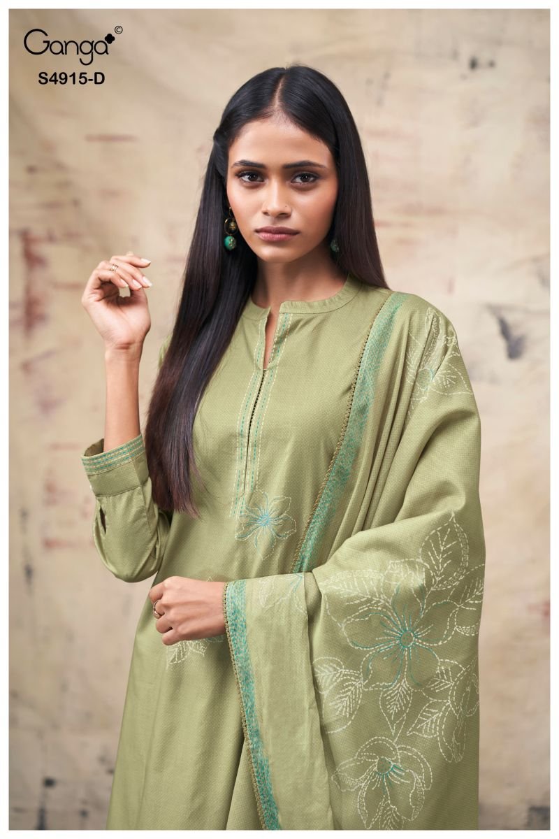 Launching Ganga Fivanshi 4915 Cotton Printed With Hand Embroidered Salwar Kameez Wholesale 2026