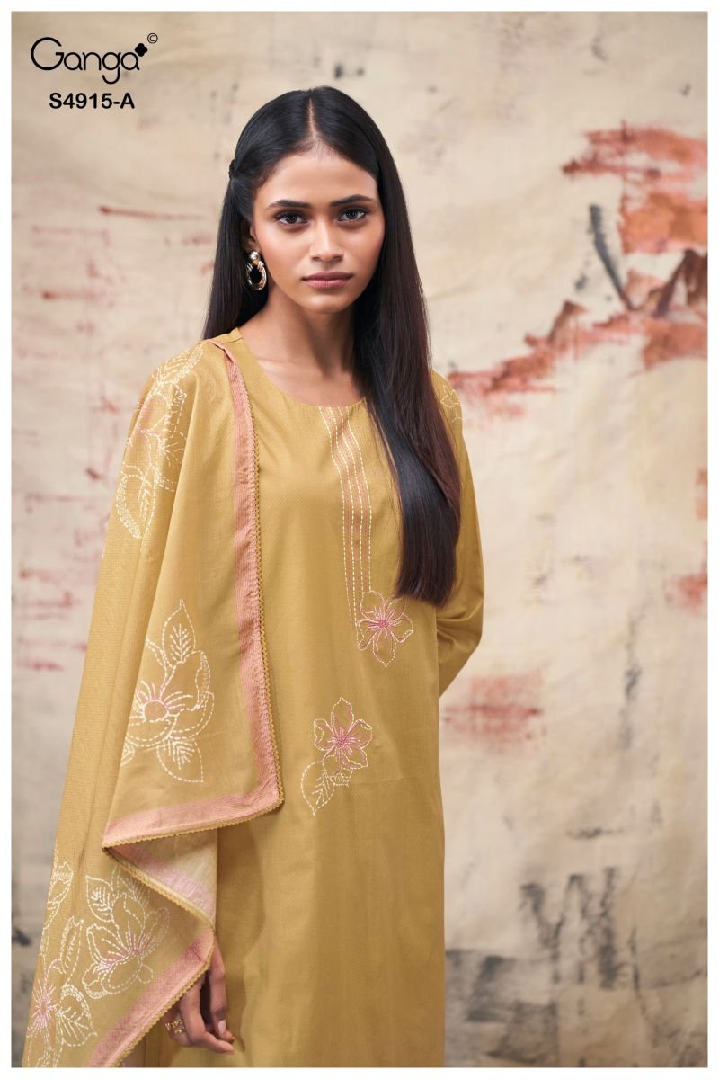Launching Ganga Fivanshi 4915 Cotton Printed With Hand Embroidered Salwar Kameez Wholesale 2026