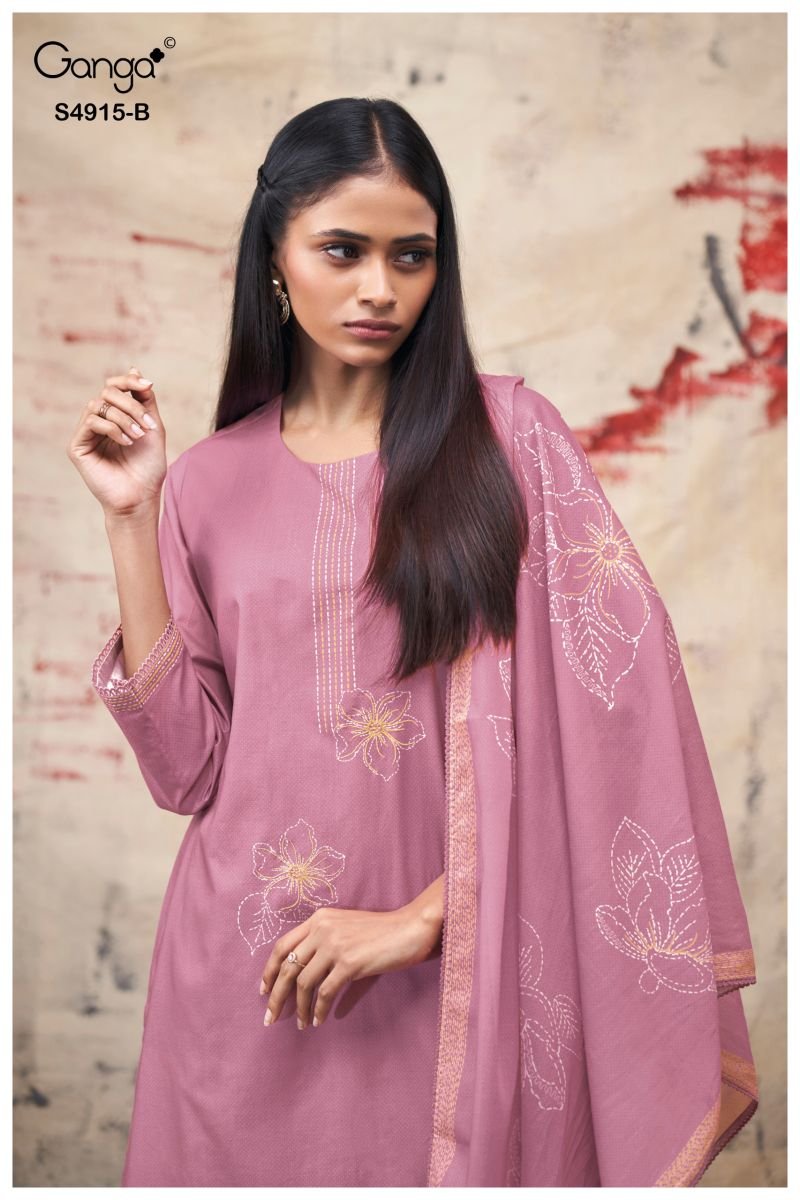 Launching Ganga Fivanshi 4915 Cotton Printed With Hand Embroidered Salwar Kameez Wholesale 2026