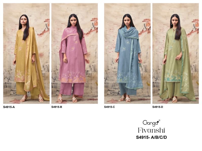 Launching Ganga Fivanshi 4915 Cotton Printed With Hand Embroidered Salwar Kameez Wholesale 2026
