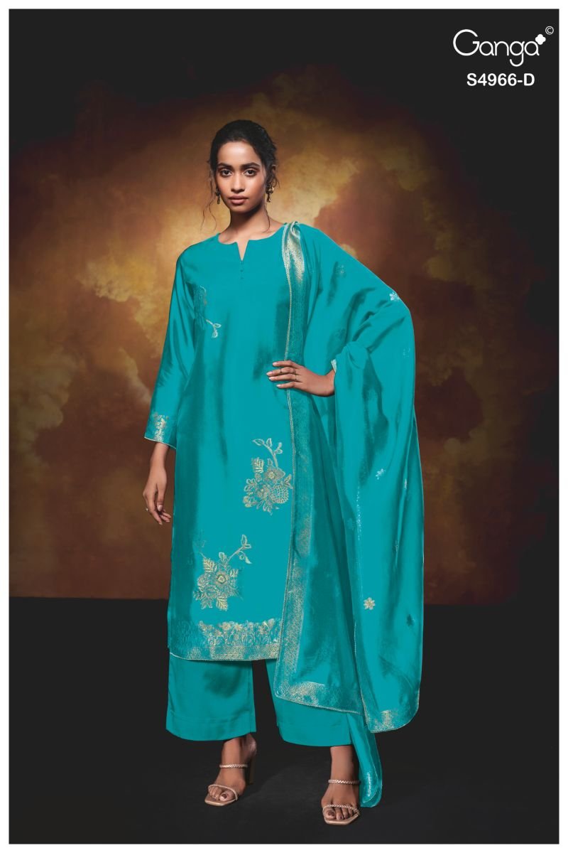 Buy Ganga Nivora 4966 Pure Viscose Woven Silk Jacquard Salwar Kameez Wholesale 2026
