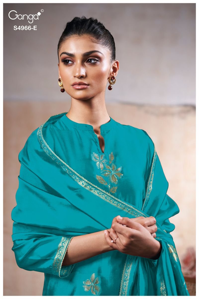 Buy Ganga Nivora 4966 Pure Viscose Woven Silk Jacquard Salwar Kameez Wholesale 2026