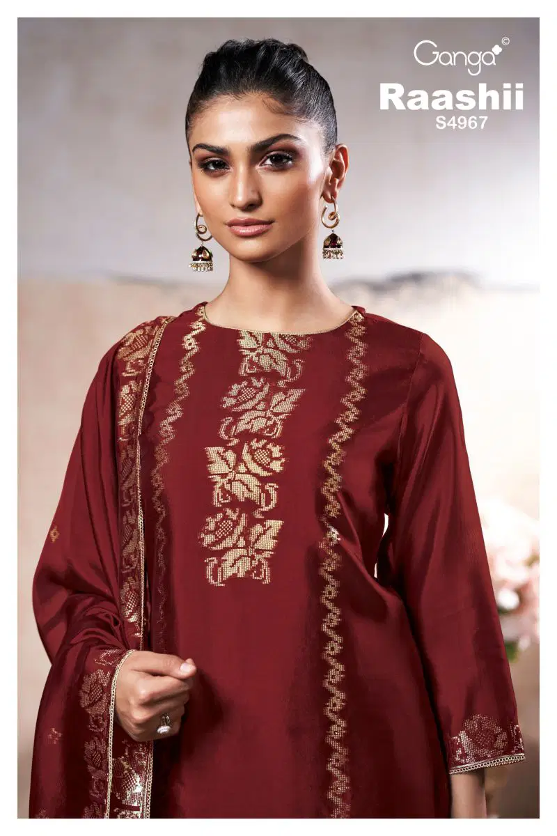 Ganga Raashii 4967 Viscose Embroidered Salwar Kameez Wholesale