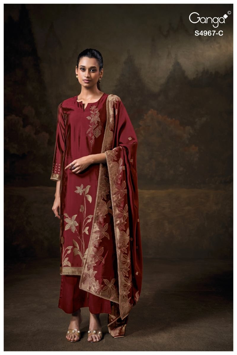 Ganga Raashii 4967 Viscose Embroidered Salwar Kameez Wholesale