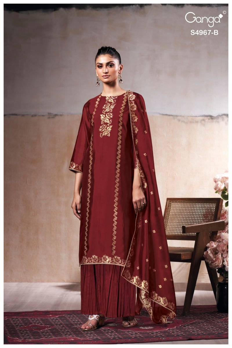 Ganga Raashii 4967 Viscose Embroidered Salwar Kameez Wholesale