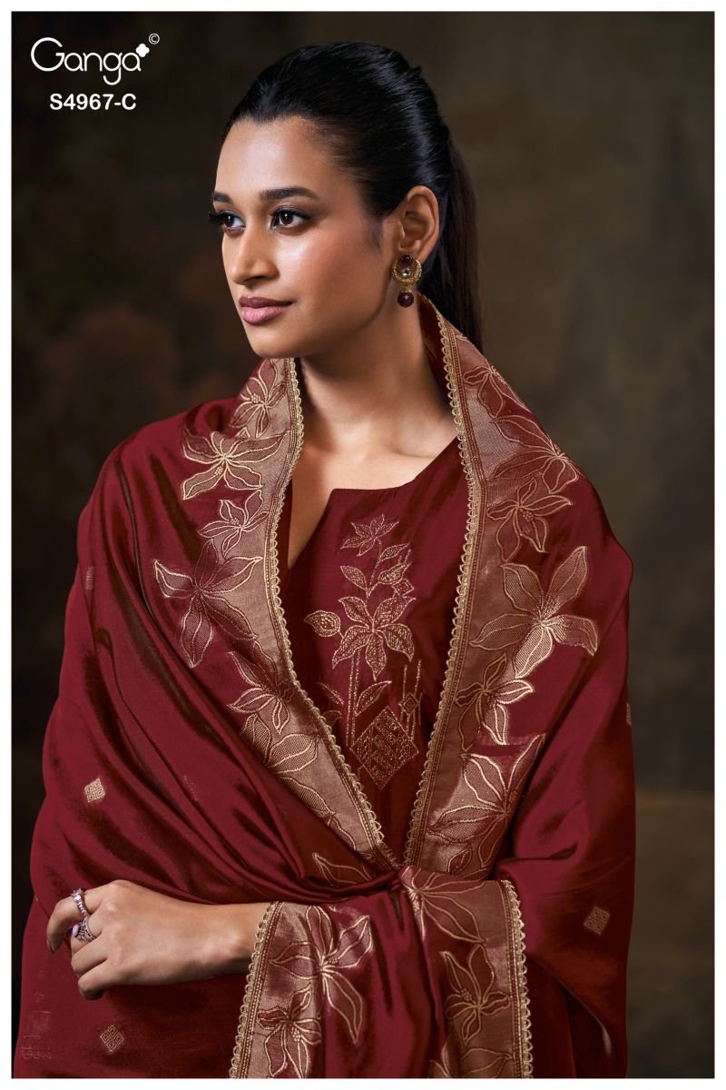 Ganga Raashii 4967 Viscose Embroidered Salwar Kameez Wholesale