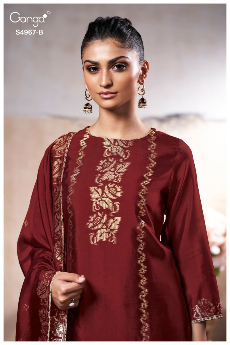 Ganga Raashii 4967 Viscose Embroidered Salwar Kameez Wholesale
