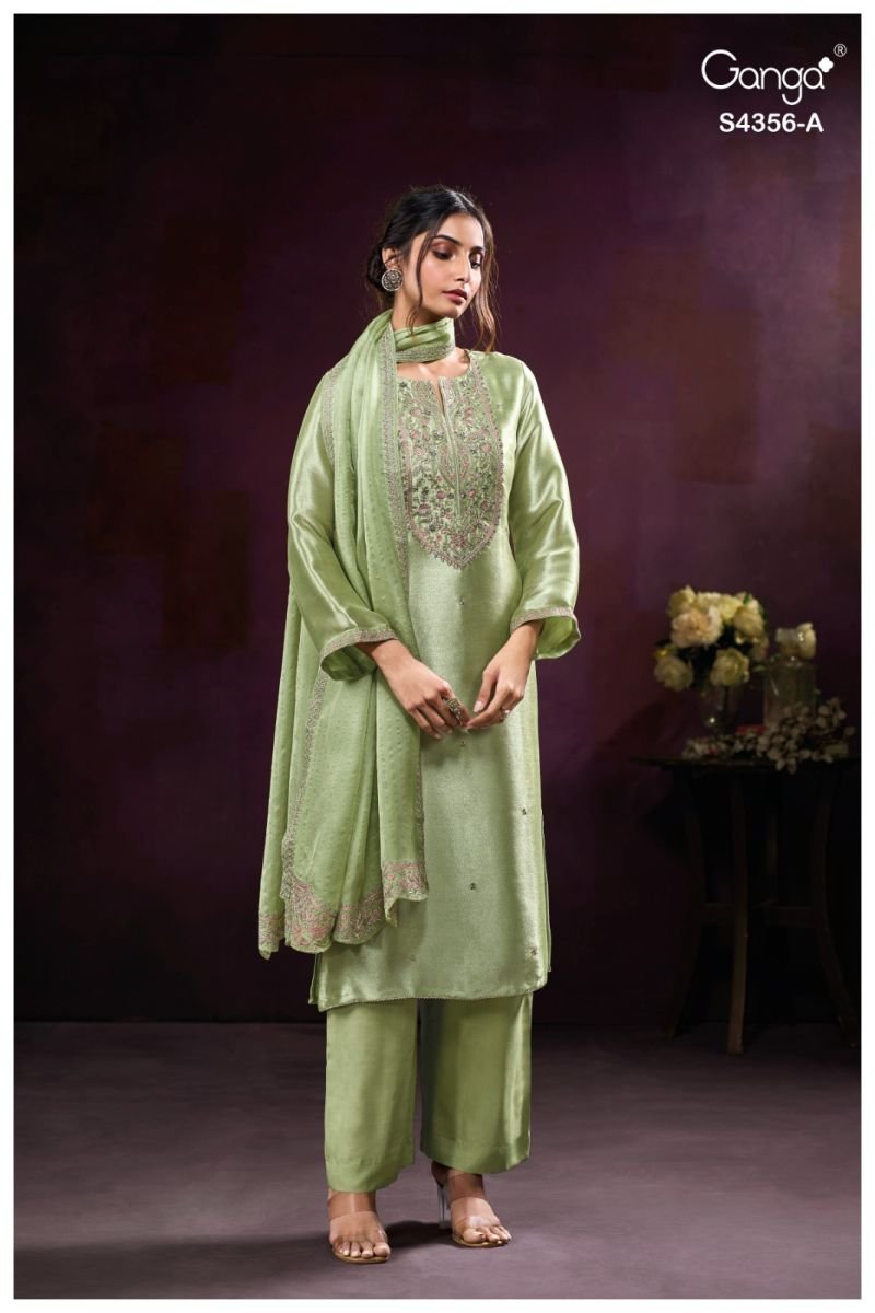 Latest Ganga Tveya 4356 Bemberg Silk Jacquard Work Salwar Kameez Wholesale 2026