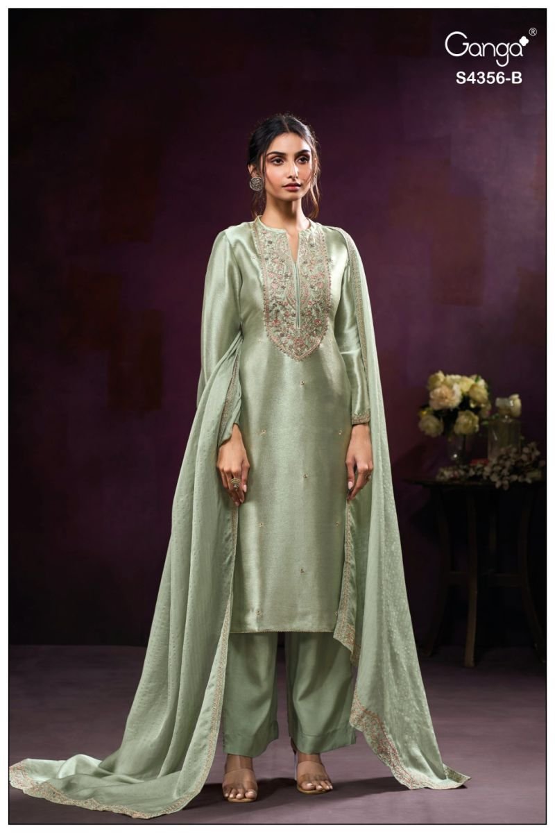 Latest Ganga Tveya 4356 Bemberg Silk Jacquard Work Salwar Kameez Wholesale 2026