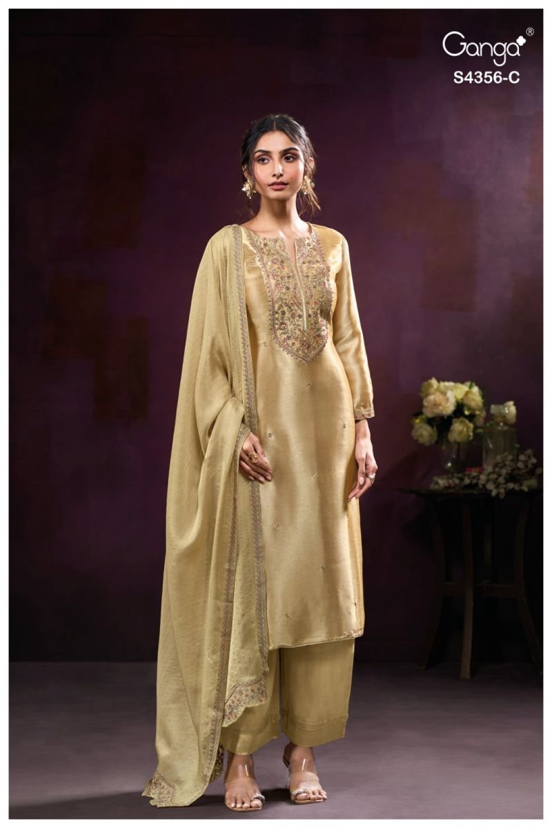 Latest Ganga Tveya 4356 Bemberg Silk Jacquard Work Salwar Kameez Wholesale 2026