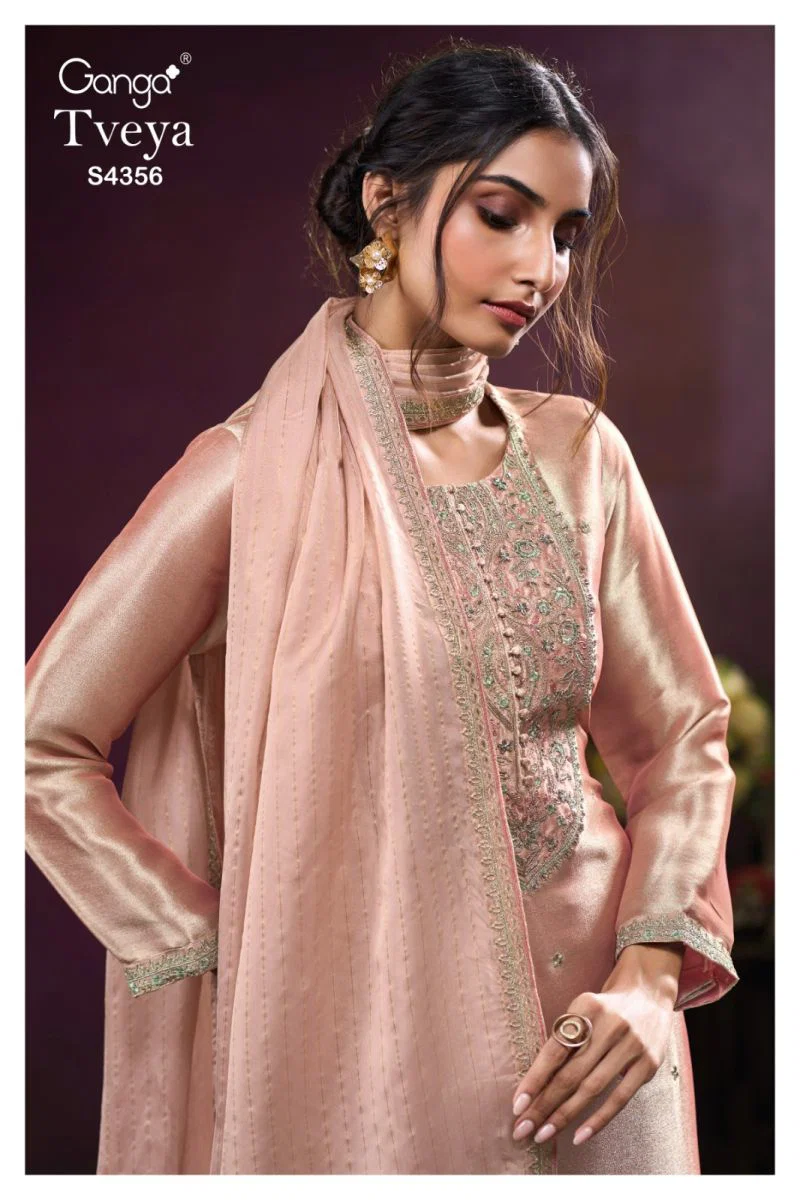 Latest Ganga Tveya 4356 Bemberg Silk Jacquard Work Salwar Kameez Wholesale 2026