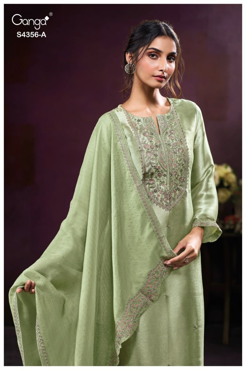 Latest Ganga Tveya 4356 Bemberg Silk Jacquard Work Salwar Kameez Wholesale 2026