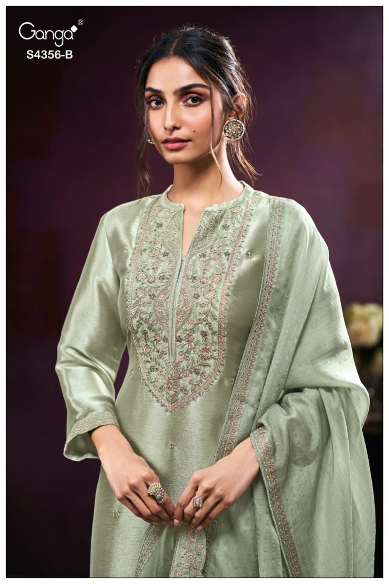 Latest Ganga Tveya 4356 Bemberg Silk Jacquard Work Salwar Kameez Wholesale 2026