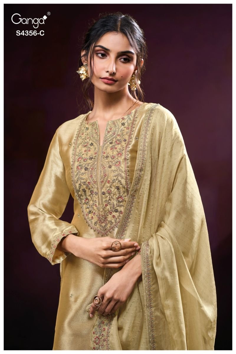 Latest Ganga Tveya 4356 Bemberg Silk Jacquard Work Salwar Kameez Wholesale 2026