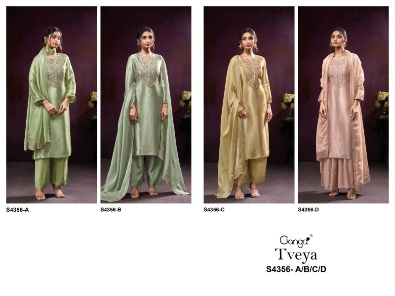 Latest Ganga Tveya 4356 Bemberg Silk Jacquard Work Salwar Kameez Wholesale 2026