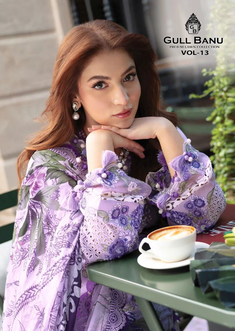 Gull A Ahmad Gull Banu Vol 13 Cambridge Printed Karachi Dress Material Wholesale