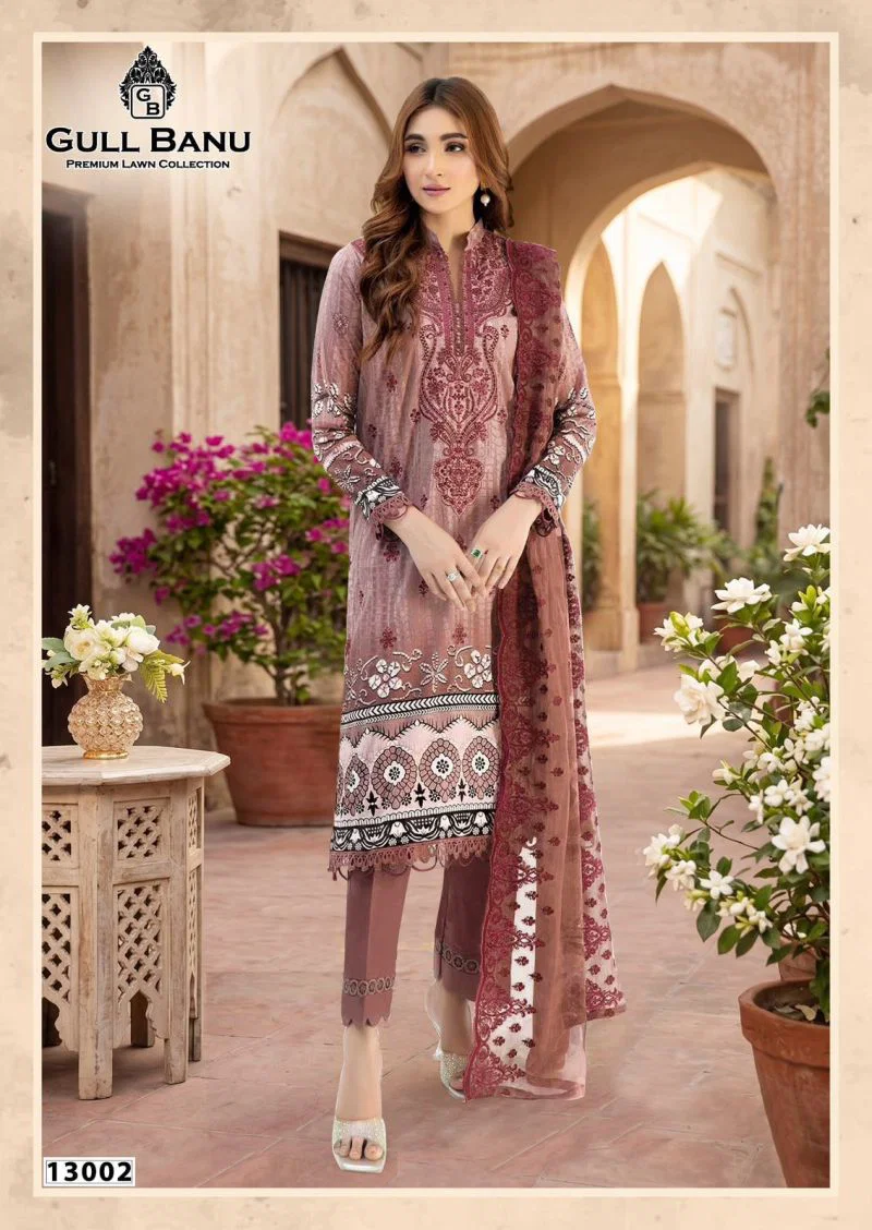 Gull A Ahmad Gull Banu Vol 13 Cambridge Printed Karachi Dress Material Wholesale