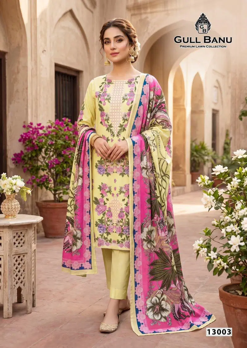 Gull A Ahmad Gull Banu Vol 13 Cambridge Printed Karachi Dress Material Wholesale