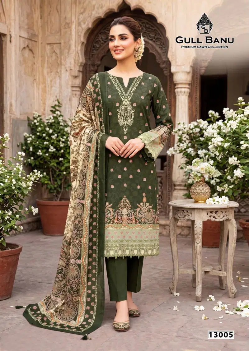 Gull A Ahmad Gull Banu Vol 13 Cambridge Printed Karachi Dress Material Wholesale