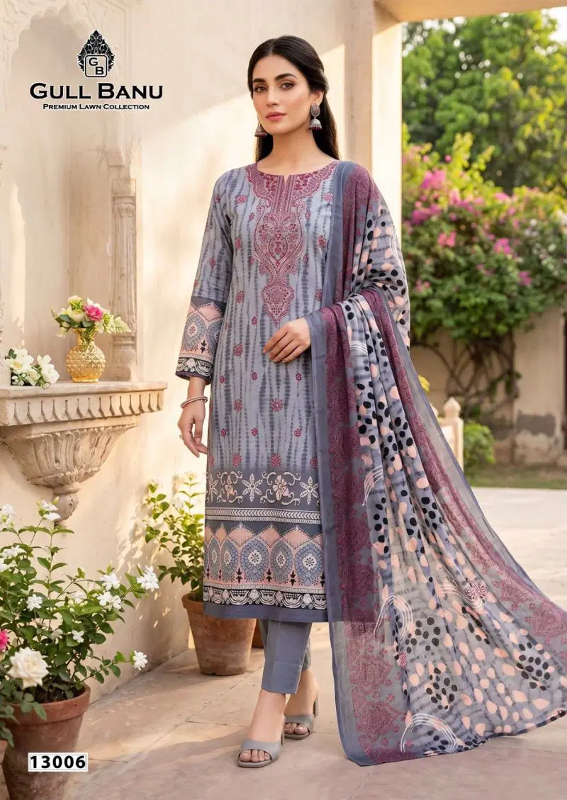 Gull A Ahmad Gull Banu Vol 13 Cambridge Printed Karachi Dress Material Wholesale