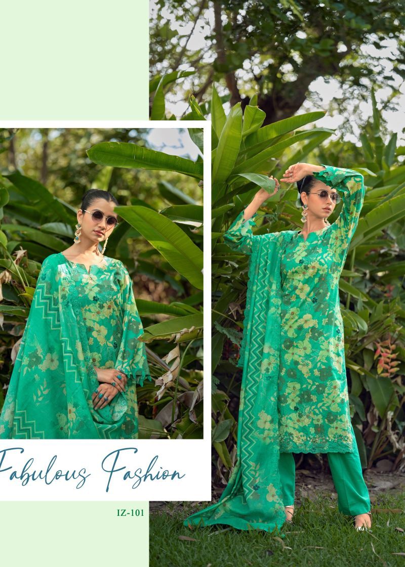 Beautiful Hermitage Iznik Vol 2 Lawn Cotton Embroidered Dress Material Wholesale 2026