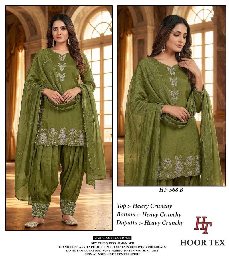 Beautiful Hoor Tex 568 A To D Crunchy Embroidered Salwar Kameez Wholesale 2026