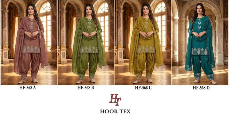 Beautiful Hoor Tex 568 A To D Crunchy Embroidered Salwar Kameez Wholesale 2026