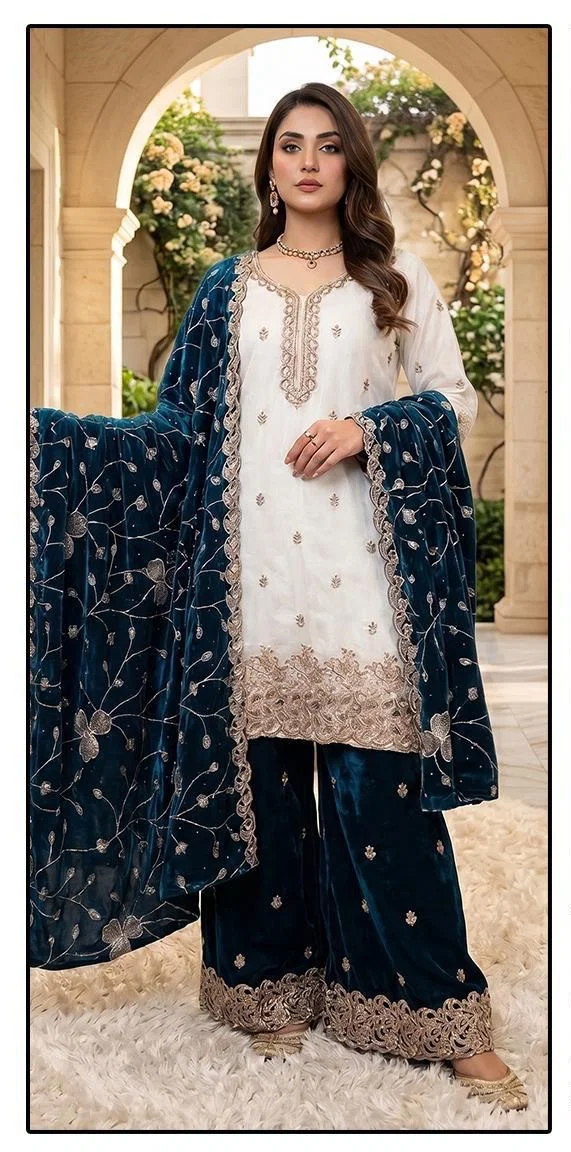 Hoor Tex 763 A To D Jimmy Choo Embroidered Salwar Kameez Wholesale