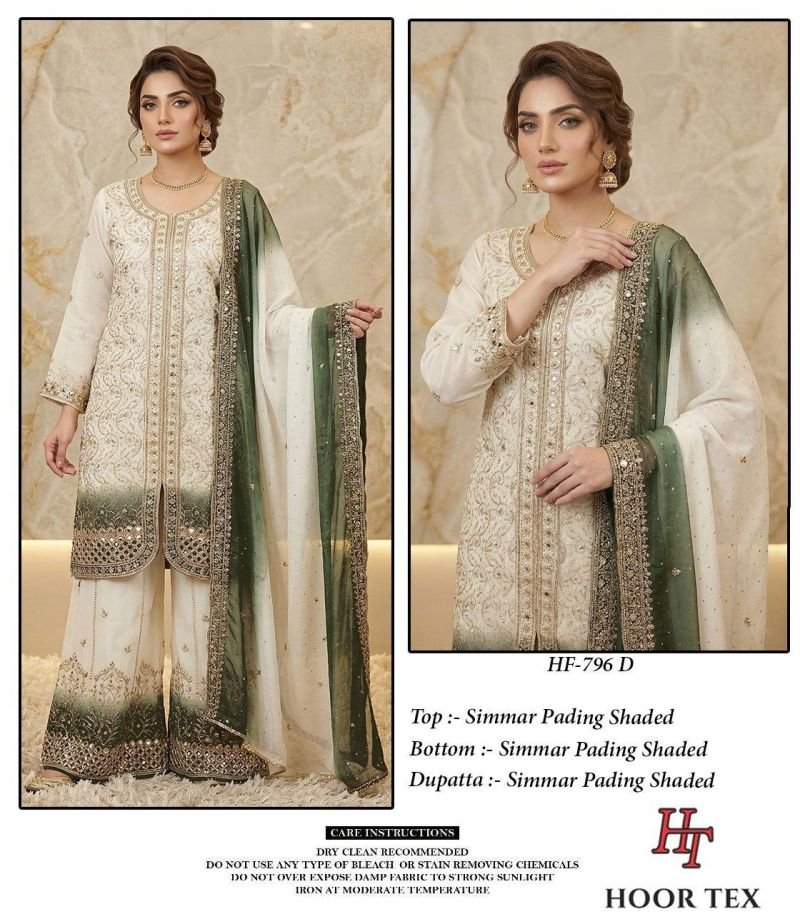 Latest Hoor Tex 796 Simmar Pading Shaded Embroidered Salwar Kameez Wholesale 2026