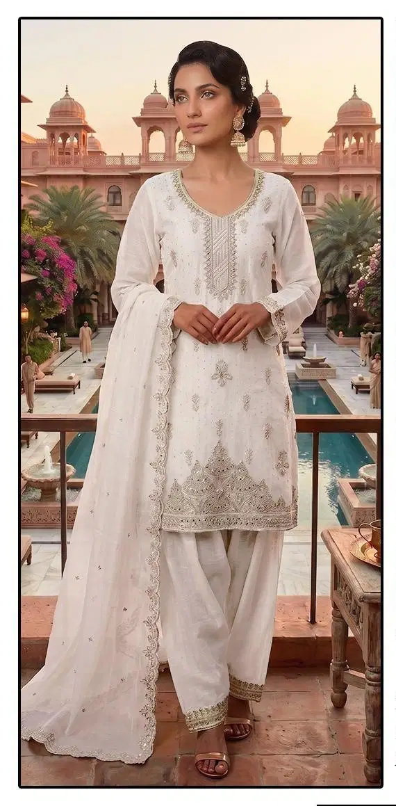 Hoor Tex 807 A To D Crunchy Embroidered Salwar Kameez Wholesale