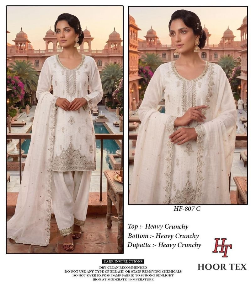 Buy Hoor Tex 807 A To D Crunchy Embroidered Salwar Kameez Wholesale 2026
