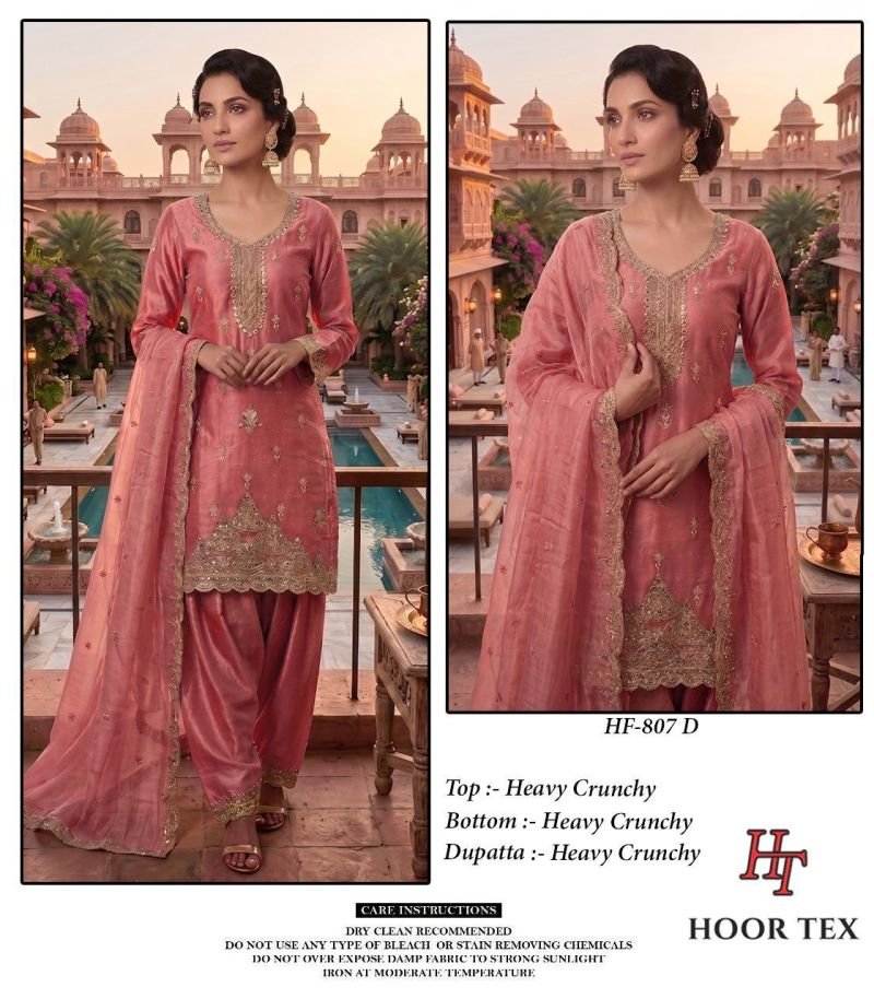 Buy Hoor Tex 807 A To D Crunchy Embroidered Salwar Kameez Wholesale 2026
